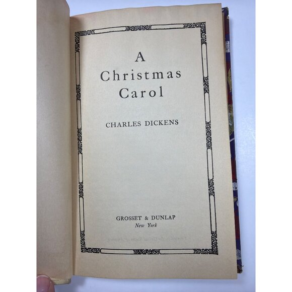 A Christmas Carol By Charles Dickens Hardcover Grosset & Dunlap Vintage Edition - Picture 3 of 4